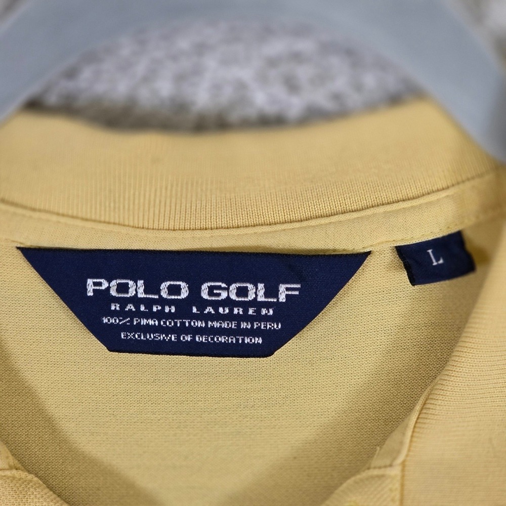 Polo Ralph Lauren Yellow Golf Polo Shirt Mens L - Picture 4 of 7